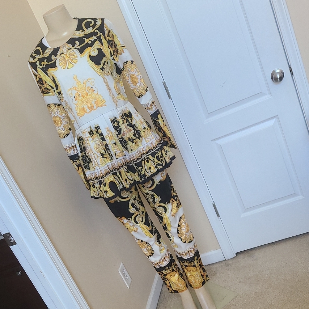 Baroque Style Pants Set